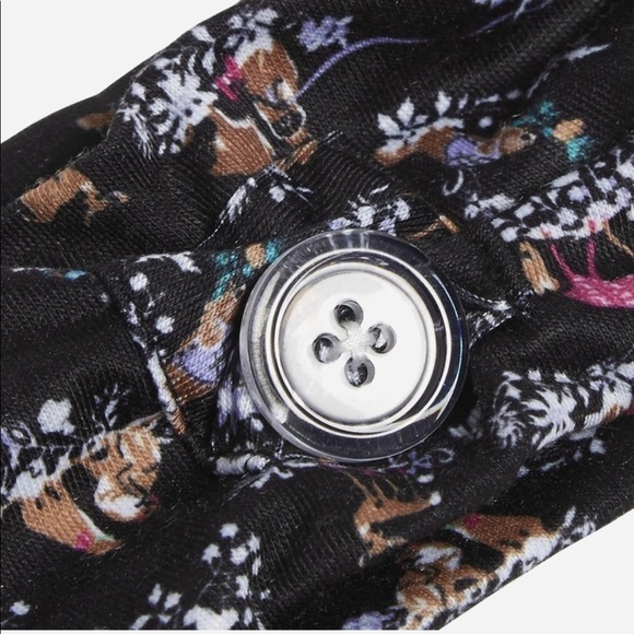 Vera Bradley Knotted Headband with Mask Buttons Merry Mischief pattern - Picture 2 of 2